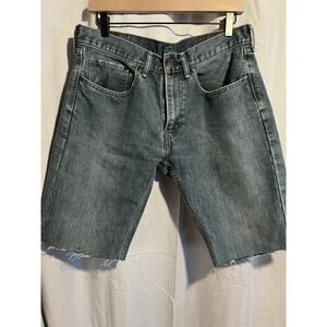 Levi Men Jean Shorts Jorts Denim Size 32 559 Denim Raw Edge Jean Shorts